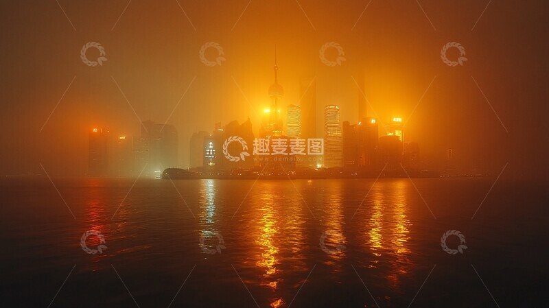 高清大图下载【趣麦麦图】上海外滩城市风光全景1