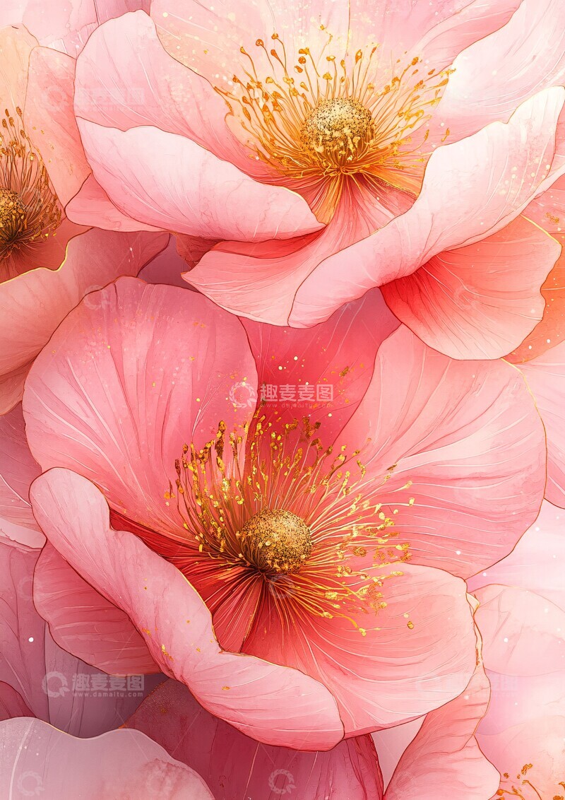 高清大图下载【趣麦麦图】粉色花艺壁纸