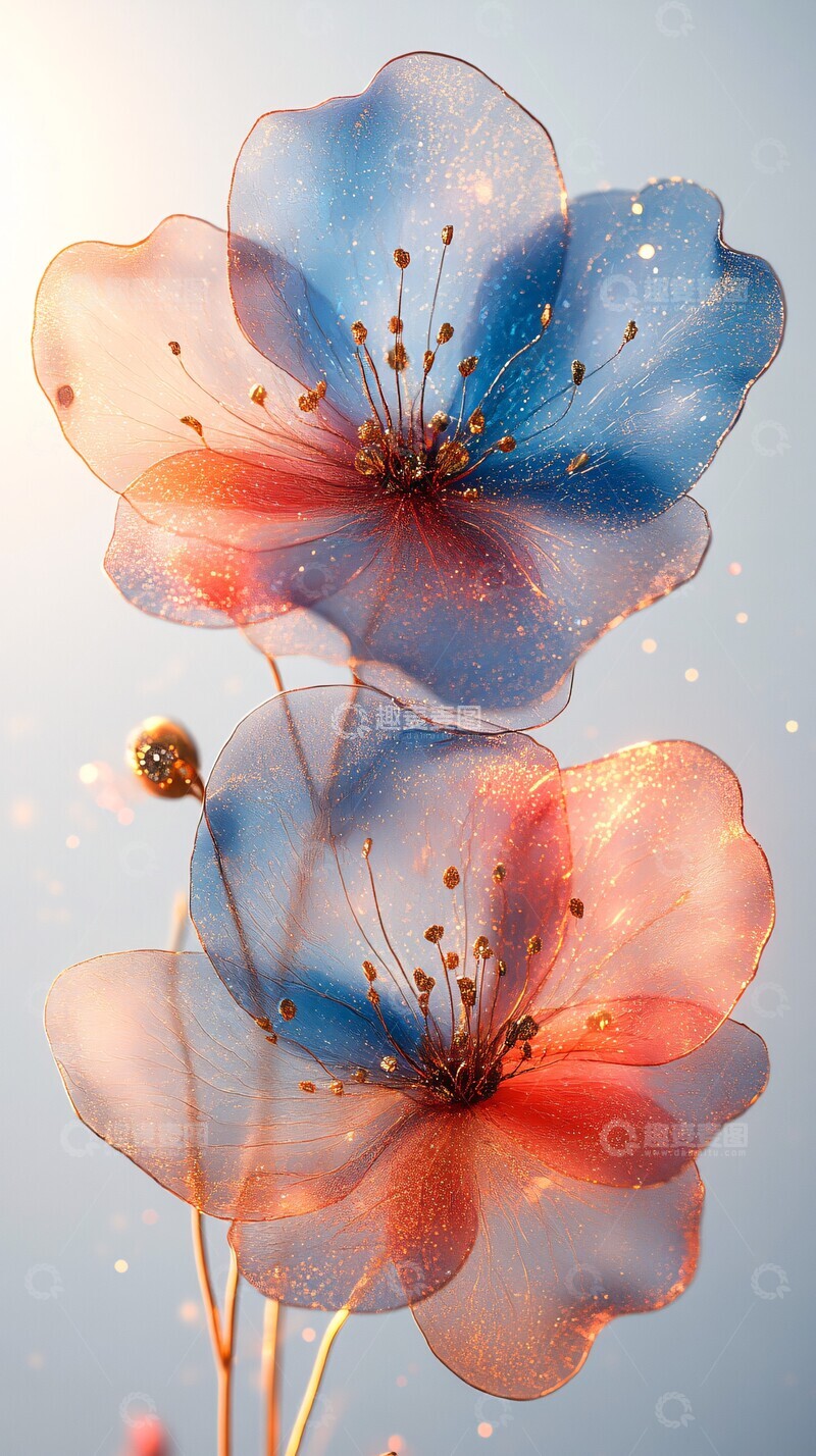 高清大图下载【趣麦麦图】闪耀丝质花朵