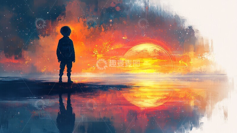 高清大图下载【趣麦麦图】彩色星球悬浮图2