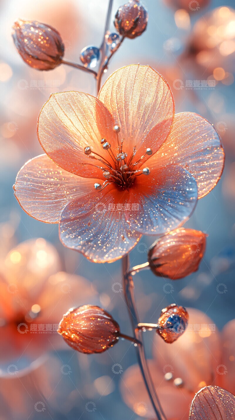 高清大图下载【趣麦麦图】闪耀丝质花朵2