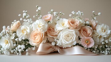 白玫瑰与花现代花艺1