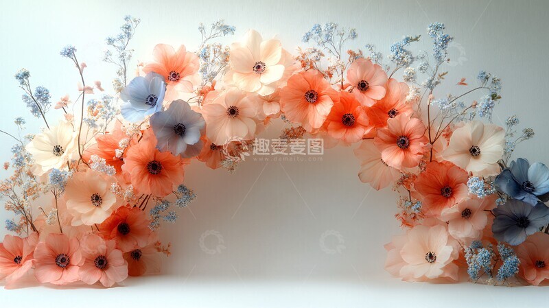 高清大图下载【趣麦麦图】花卉拱门花卉拱门花朵1