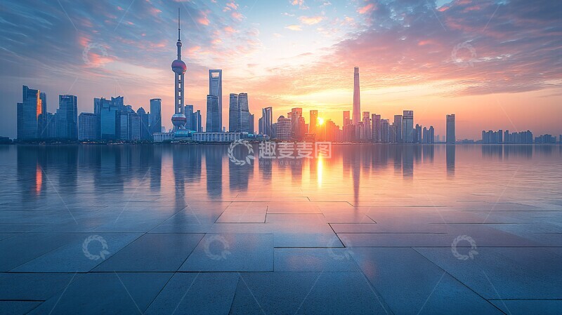 高清大图下载【趣麦麦图】现代化城市建筑鸟瞰全景1