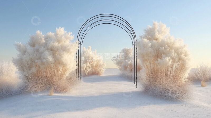 高清大图下载【趣麦麦图】沙漠金属拱门