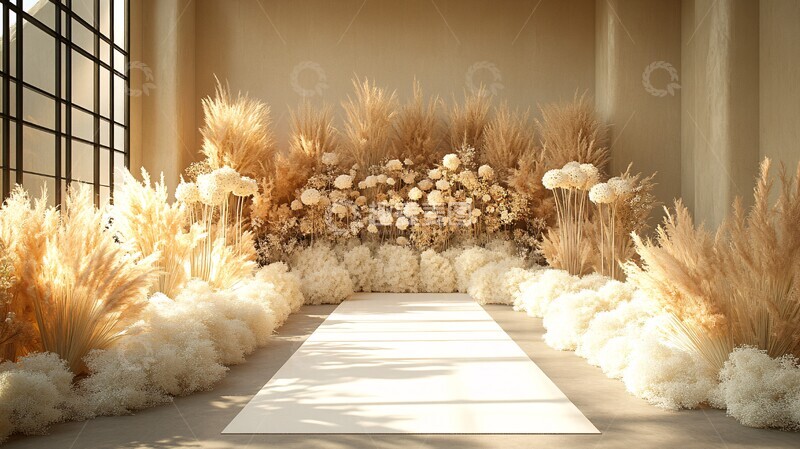 婚礼装饰与白地毯2