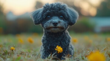 灰色玩具贵宾犬