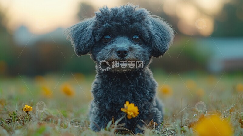 高清大图下载【趣麦麦图】灰色玩具贵宾犬