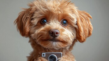 白底贵宾犬证件照1