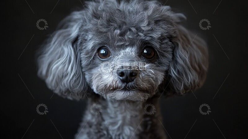 高清大图下载【趣麦麦图】灰色玩具贵宾犬2