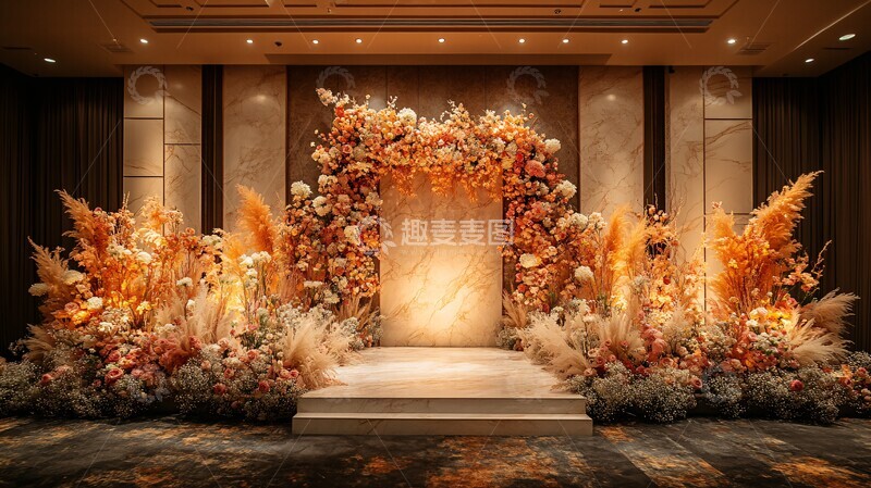 高清大图下载【趣麦麦图】婚礼舞台前婚礼舞台接待