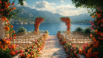 婚礼仪式与湖泊