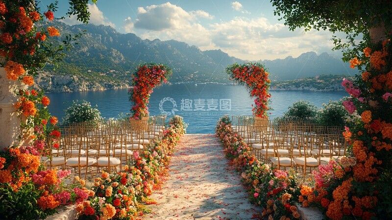 高清大图下载【趣麦麦图】婚礼仪式与湖泊