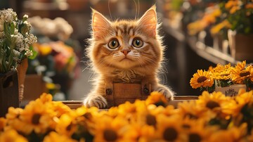 花店猫咪介绍新娘捧花1