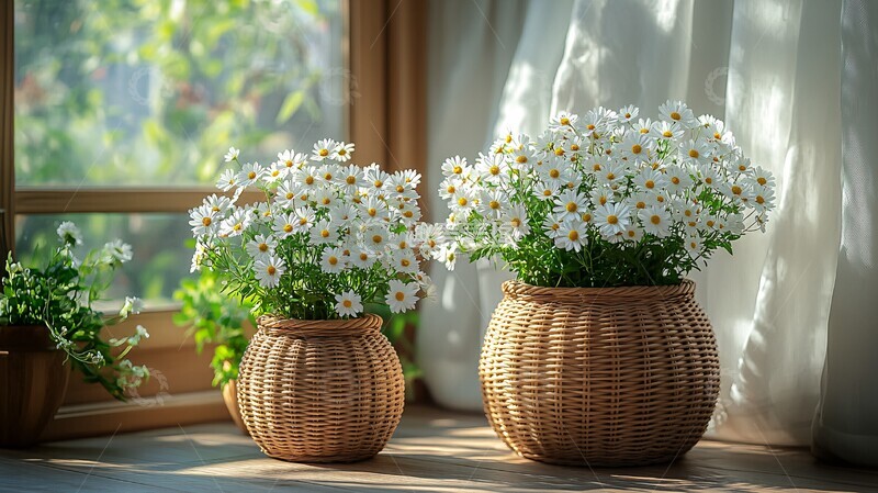 高清大图下载【趣麦麦图】花篮与自然花篮自然花朵1