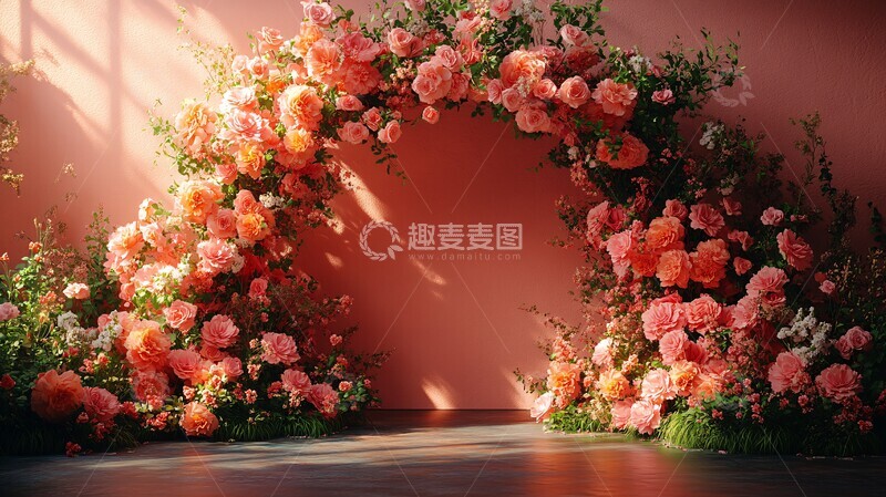 高清大图下载【趣麦麦图】花艺拱门花艺拱门植物1