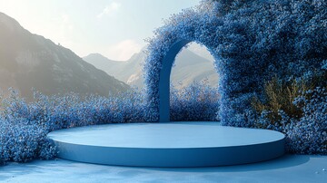 自然美景春蓝花背景1