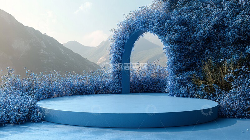 高清大图下载【趣麦麦图】自然美景春蓝花背景1