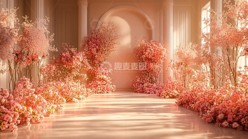 高清大图下载【趣麦麦图】婚礼舞台花艺装饰