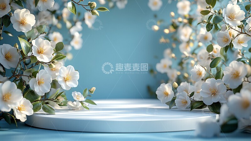 高清大图下载【趣麦麦图】白花平台展示