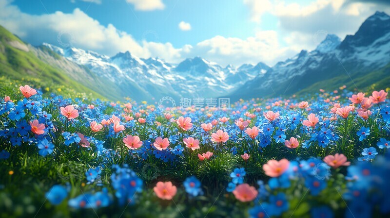 长春花边框设计