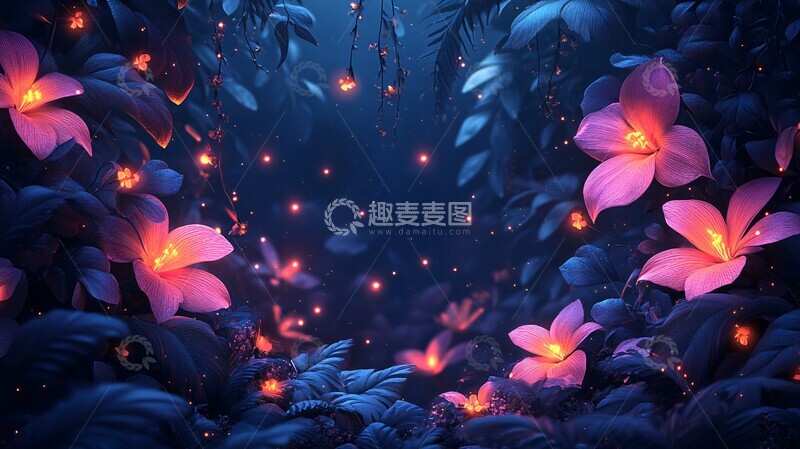 高清大图下载【趣麦麦图】魔法花园花框1