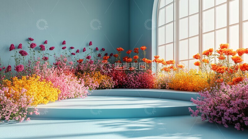 高清大图下载【趣麦麦图】产品展示台背景1