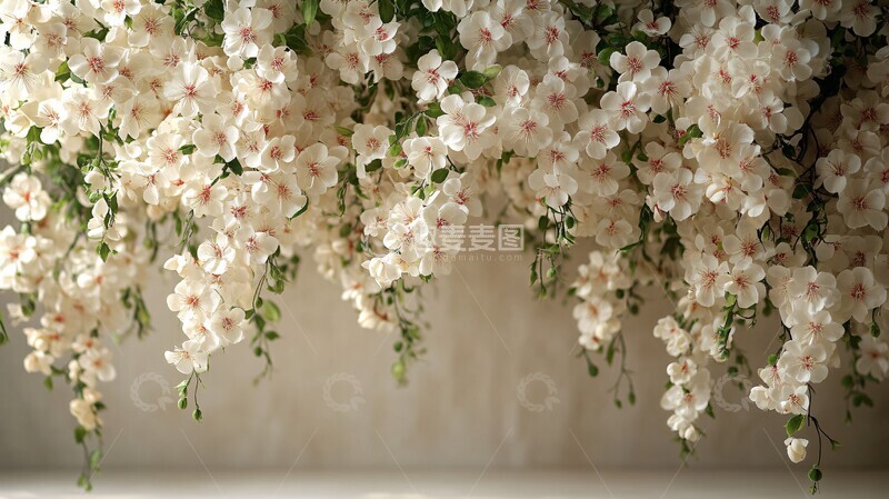 高清大图下载【趣麦麦图】白色花海背景摄影1