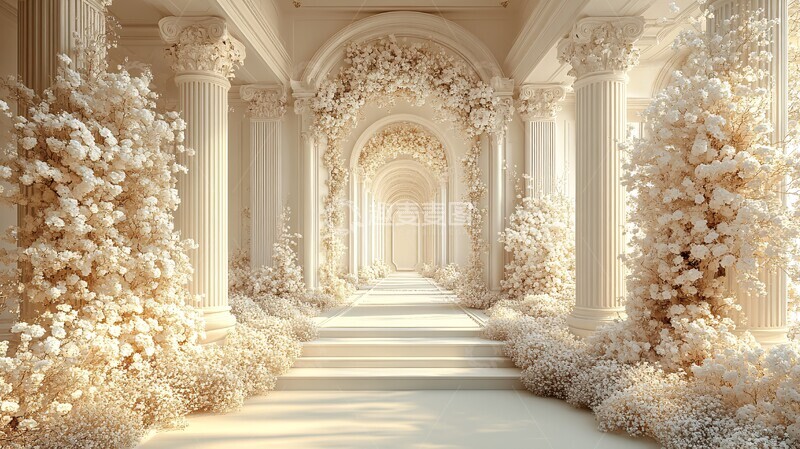 高清大图下载【趣麦麦图】婚礼背景布婚礼背景白色2