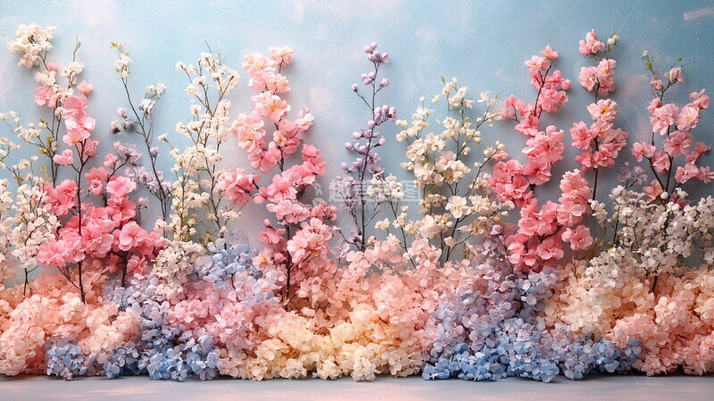 高清大图下载【趣麦麦图】花框与柔色背景