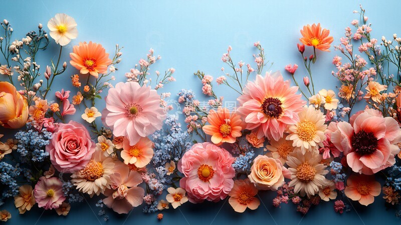 高清大图下载【趣麦麦图】花框与柔色背景2