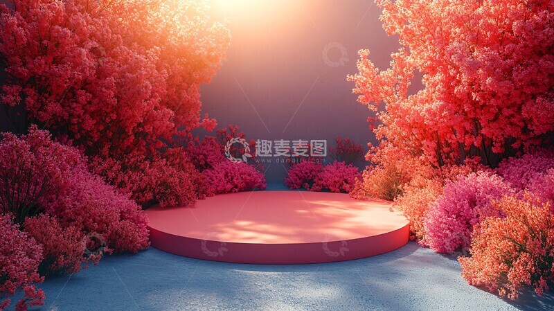 高清大图下载【趣麦麦图】花环绕的讲台1