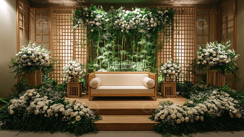 高清大图下载【趣麦麦图】绿植花卉装饰舞台