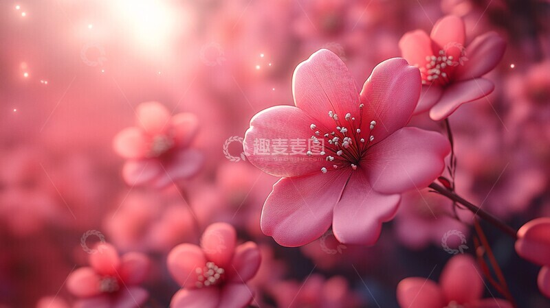 高清大图下载【趣麦麦图】粉色花卉摄影背景1