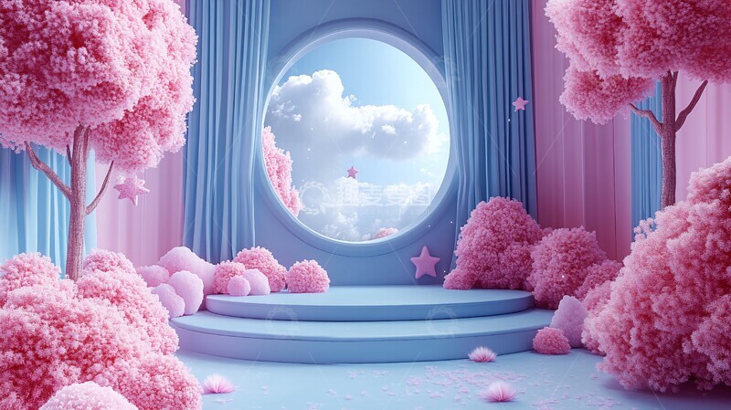 高清大图下载【趣麦麦图】-圆形舞台夜景2