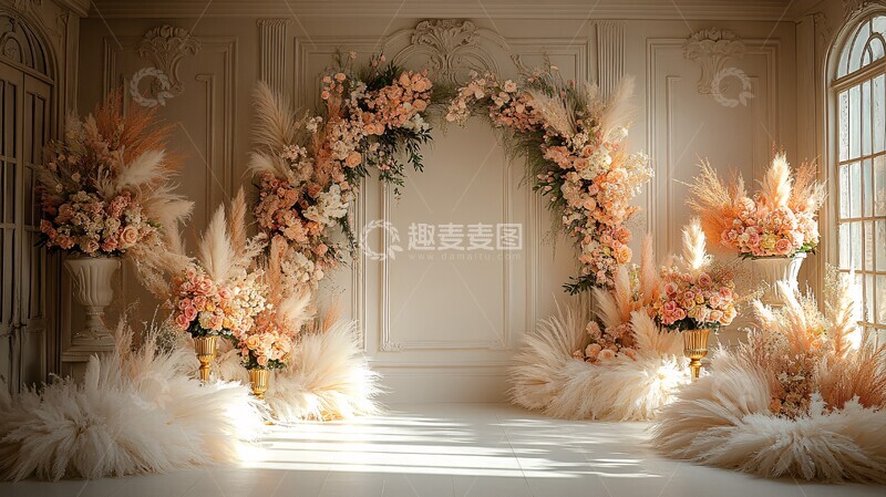 高清大图下载【趣麦麦图】波西米亚婚礼摄影背景