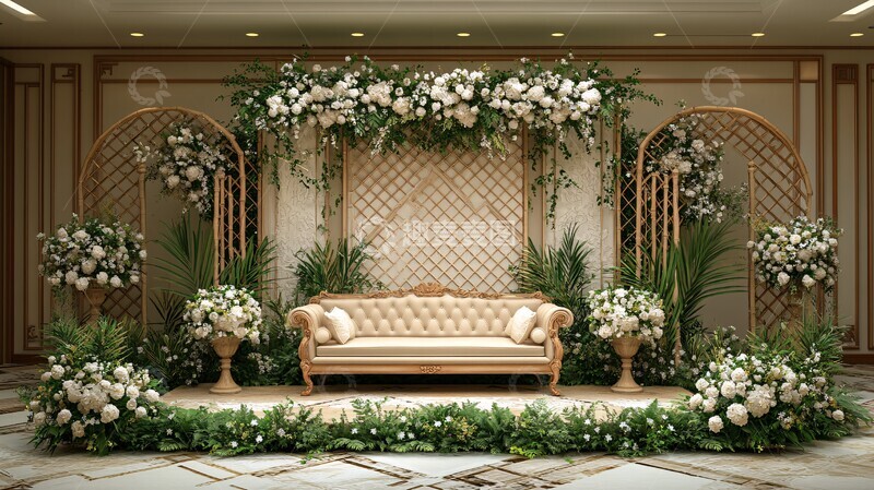 高清大图下载【趣麦麦图】绿植花卉装饰舞台1