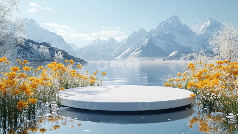 高清大图下载【趣麦麦图】冰上花影冰上花影冰花1