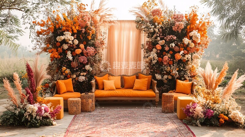 高清大图下载【趣麦麦图】夕阳下交换戒指