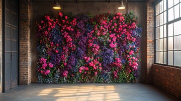 紫色花墙摄影棚2