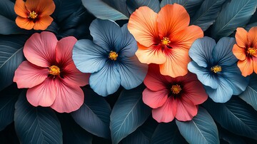 花卉图案背景对比1