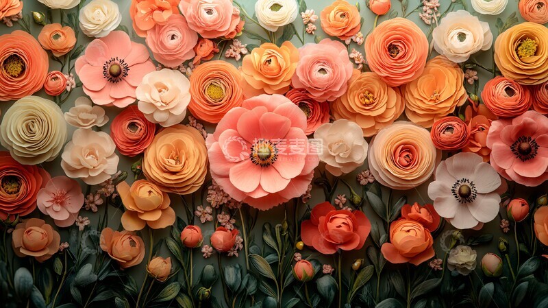 高清大图下载【趣麦麦图】圣凯瑟琳日花卉贺卡插图