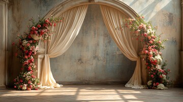 优雅拱门墙背景1