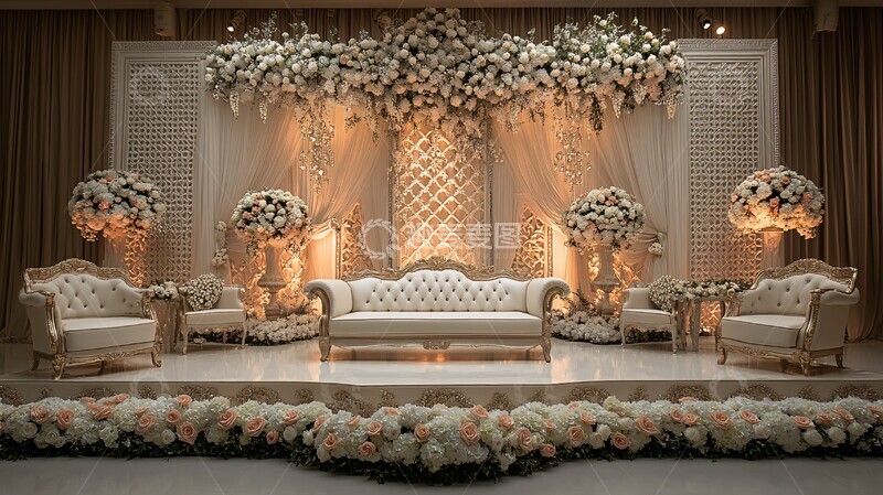 高清大图下载【趣麦麦图】奢华婚礼舞台装饰2