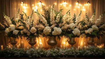 金色幕布与银绿花枝1