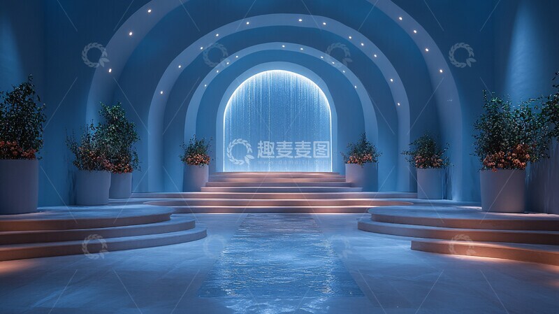 高清大图下载【趣麦麦图】室内婚礼新娘入场拱门设计2