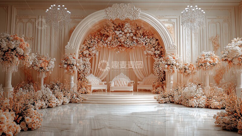 高清大图下载【趣麦麦图】婚礼舞台背景8