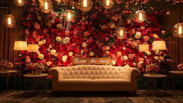 红玫瑰与白花环的舞台1