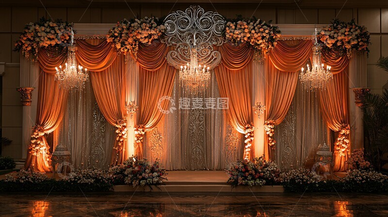 银丝金布奢华背景2