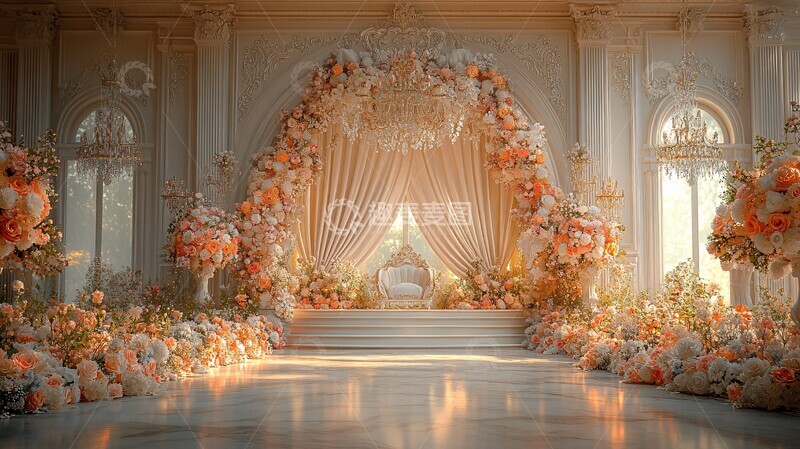 高清大图下载【趣麦麦图】婚礼舞台背景10